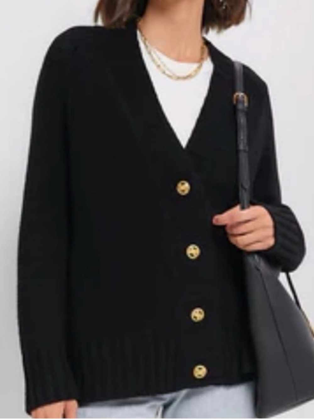 NWT Tuckernuck Black Rachel 100% Cashmere Oversized Cardigan